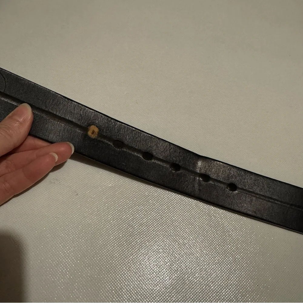 Vintage Black Leather Classic Belt Mens‎ Size 40 Business Casual Western Cowboy